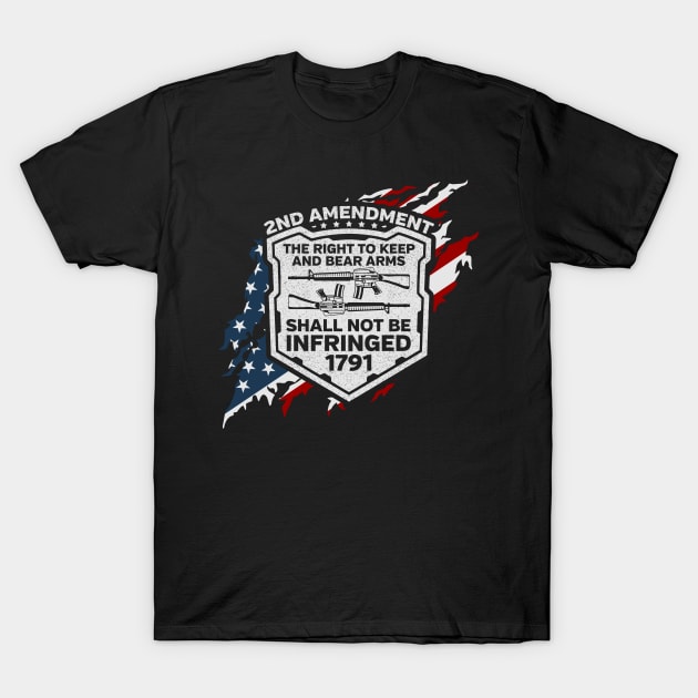 2nd Amendment Gun Rights T-Shirt by RadStar